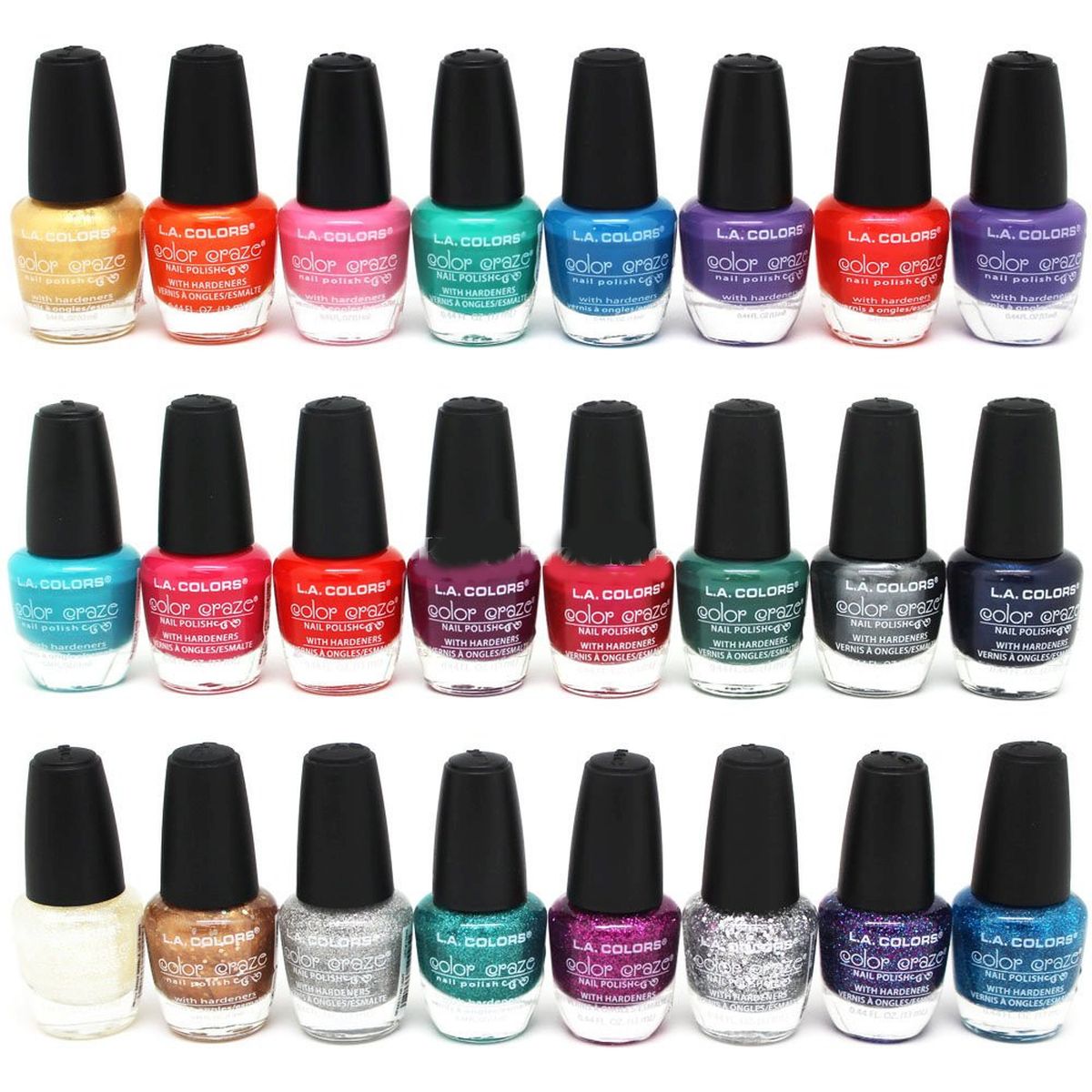 L.A. Colors Craze Colors Nail Polish With Hardeners - CheapoGood