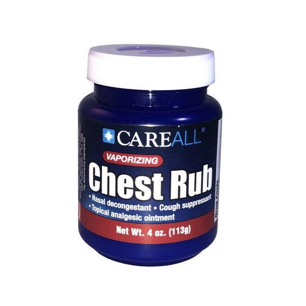 Care All Chest Rub - Nasal Decongestant, Cough Suppressant, Topical Analgesic Ointment