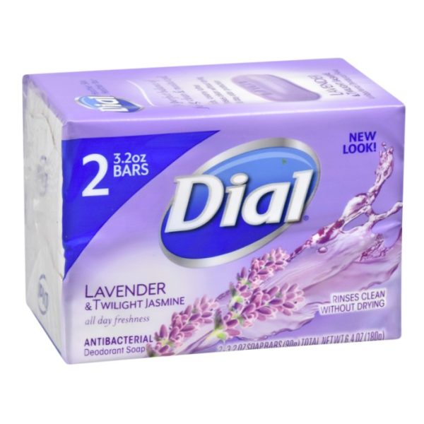 Dial Lavender & Twilight Jasmine Antibacterial Deodorant Soap, 2-ct. Packs
