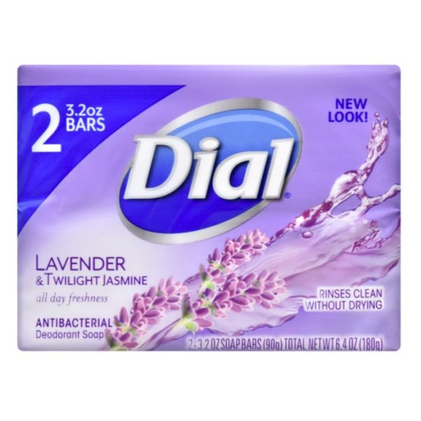Dial Lavender & Twilight Jasmine Antibacterial Deodorant Soap, 2-ct. Packs