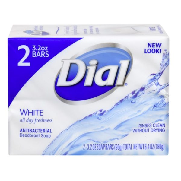 Dial White Antibacterial Deodorant Soap, 3.2 oz. Packs