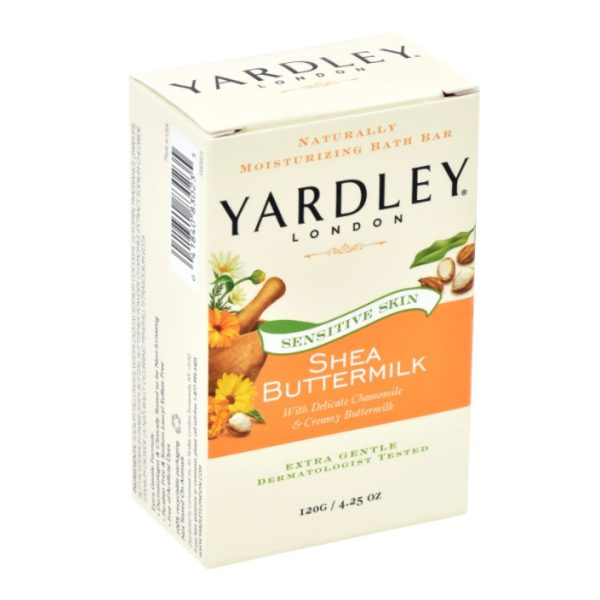 Yardley Shea Buttermilk Sensitive Skin Soap, 4.25 oz. Bars
