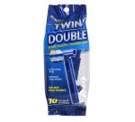 Assured Twin Blade Disposable Razors with Lubricating Strips