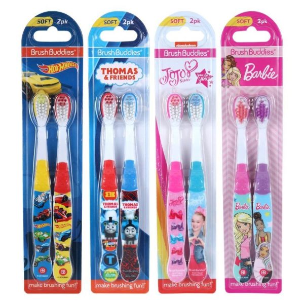 Brush Buddies Licensed Character Kids' Toothbrushes, 2ct. Packs