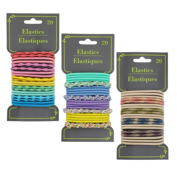 Hair Elastic Accessories - Different Shades - 20ct.