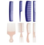 Assorted Styling Combs, Light Pink & Blue - 8-ct. Pack
