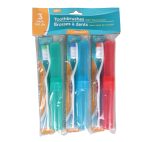Toothbrushes with Travel Cases, 3-ct. Packs