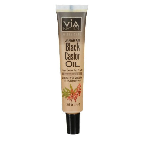 VIA Natural Jamaican Black Castor Oil, 1.5 oz.